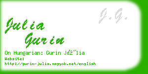 julia gurin business card